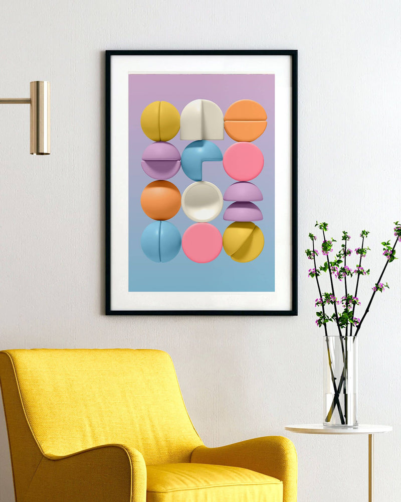Premium Metal Framed Poster — Matte Paper Art Print Wall Decor — Mercury Interior