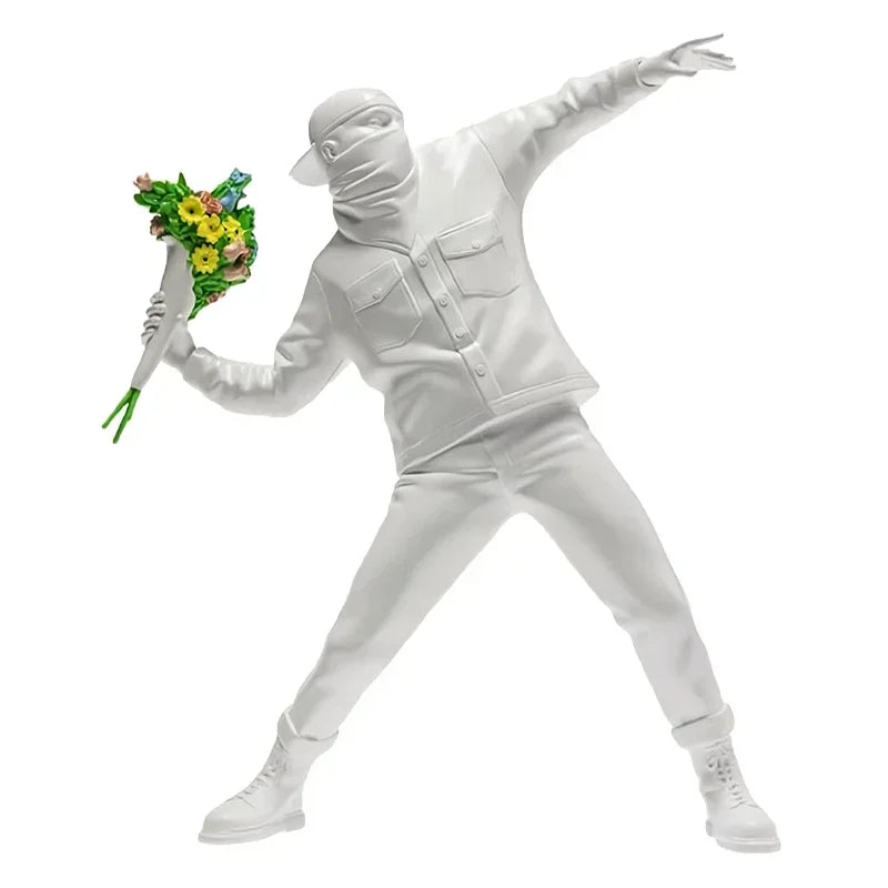 Flower Bomber Boy Statue Sculpture – Museum-Grade Artwork | Mercury Interior