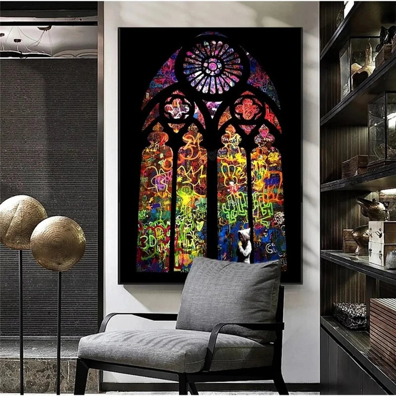 Praying Boy Graffiti Canvas Wall Art – Museum-Grade Canvas Wall Art | Mercury Interior