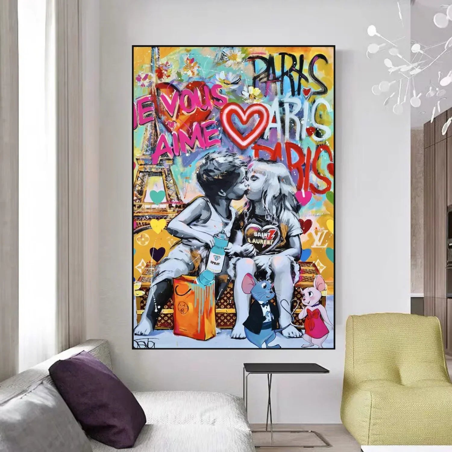 I Love You Paris Wall Art – Museum-Grade Canvas Wall Art | Mercury Interior
