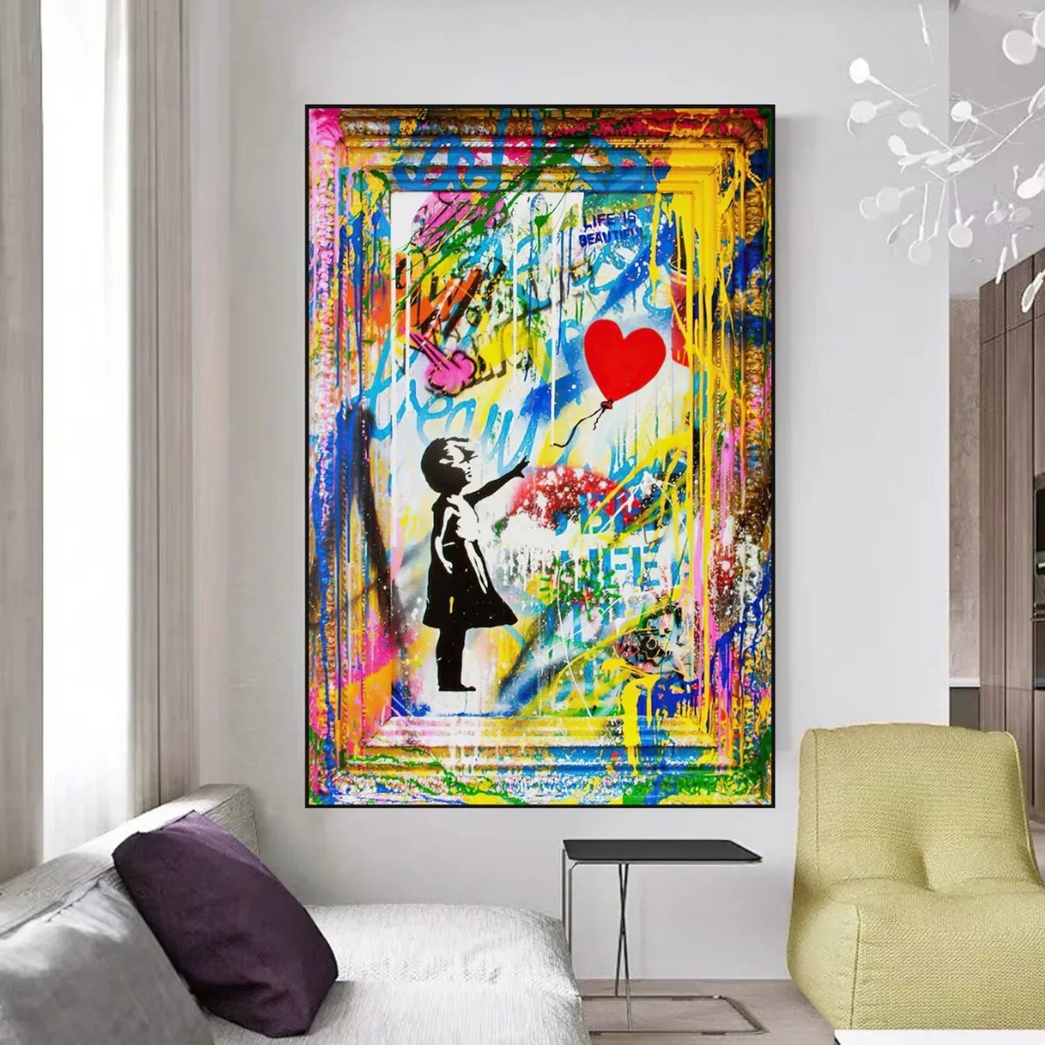 Life is Beautiful Poster – Modern Canvas Art | Mercury Interior