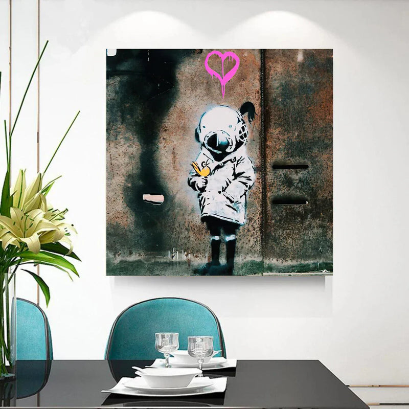 Space Girl and Bird Wall Art – Museum-Grade Canvas Wall Art | Mercury Interior