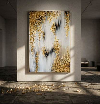 Golden Pulse Art – The Grand Edition | Museum-Grade Canvas Wall Art | Mercury Interior