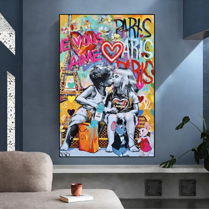 I Love You Paris Wall Art – Museum-Grade Canvas Wall Art | Mercury Interior