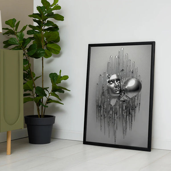 Through Abstract Canvas Wall Art — Minimalist Expressionist Home Decor — Mercury Interior