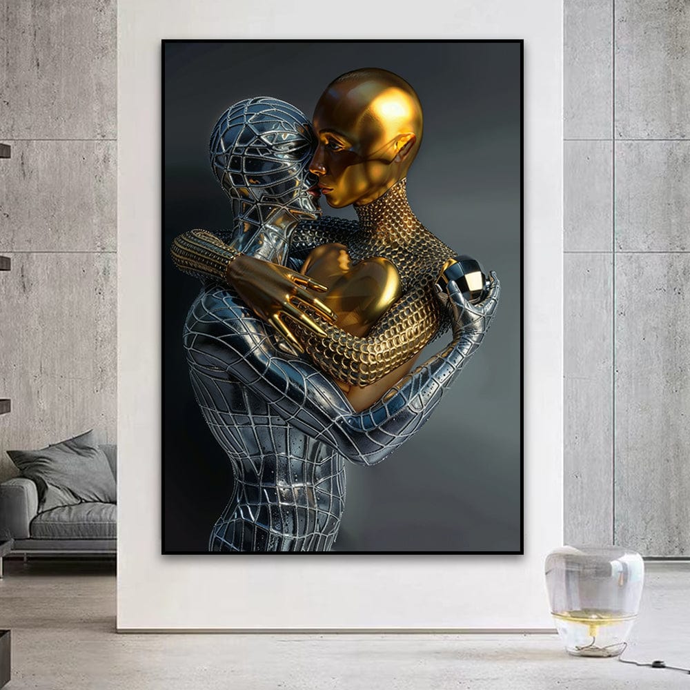Silver Gold Lover – Museum-Grade Canvas Wall Art | Mercury Interior