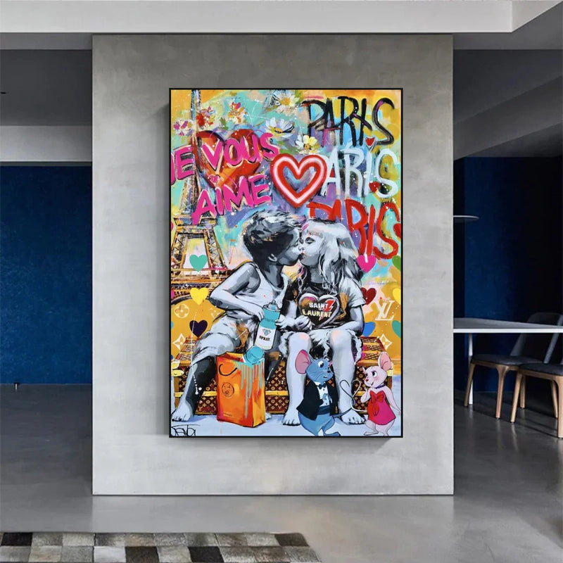 I Love You Paris Wall Art – Museum-Grade Canvas Wall Art | Mercury Interior