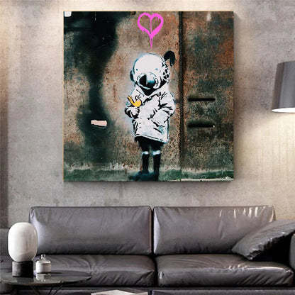 Space Girl and Bird Wall Art – Museum-Grade Canvas Wall Art | Mercury Interior