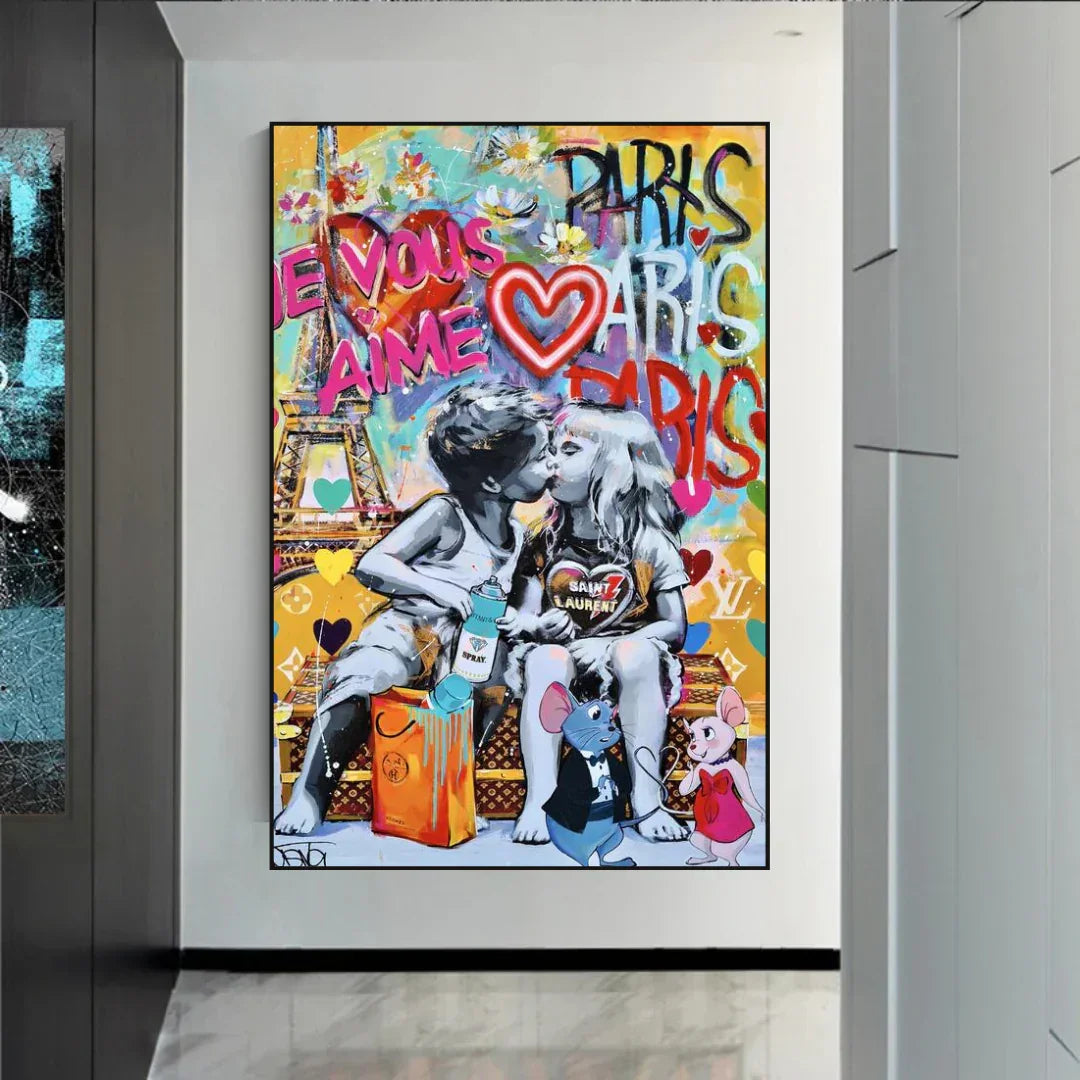 I Love You Paris Wall Art – Museum-Grade Canvas Wall Art | Mercury Interior