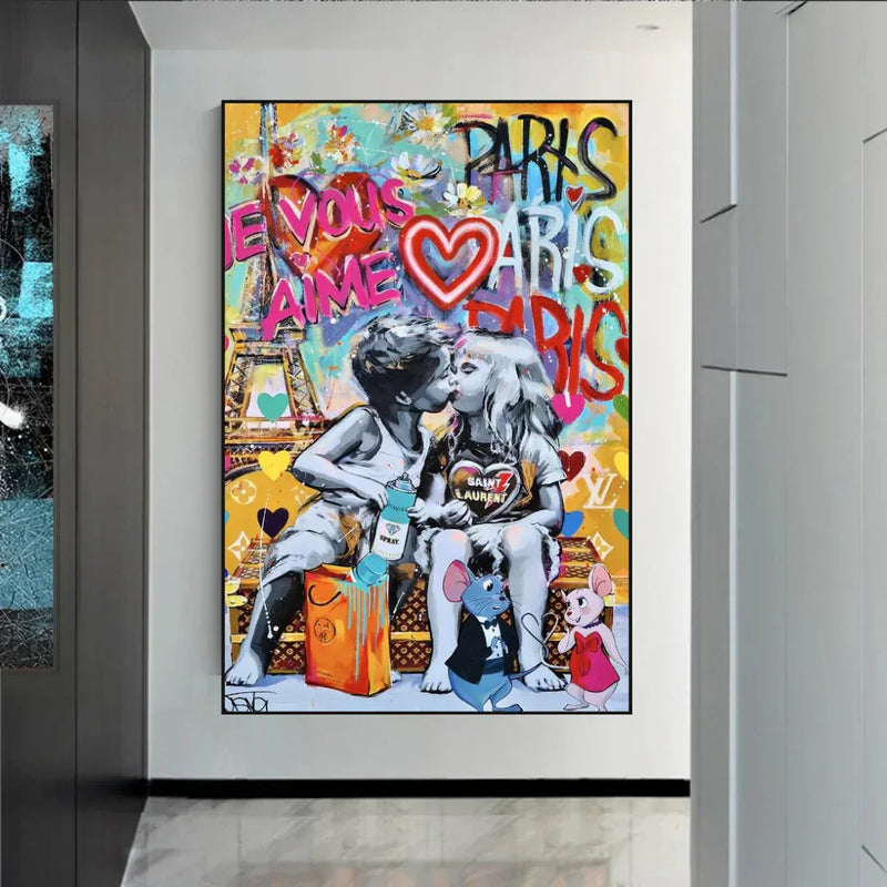 I Love You Paris Wall Art – Museum-Grade Canvas Wall Art | Mercury Interior
