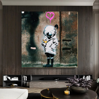 Space Girl and Bird Wall Art – Museum-Grade Canvas Wall Art | Mercury Interior
