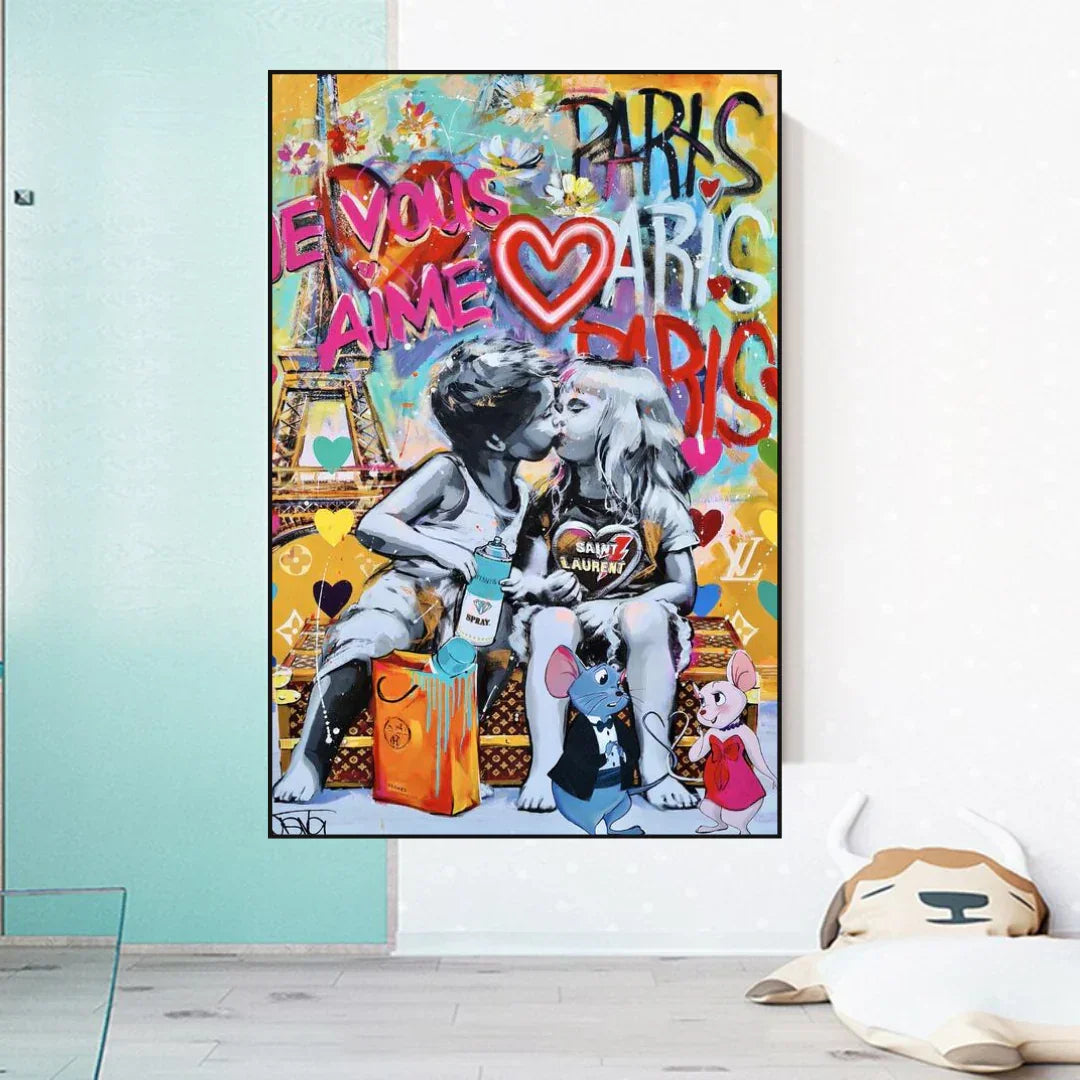 I Love You Paris Wall Art – Museum-Grade Canvas Wall Art | Mercury Interior