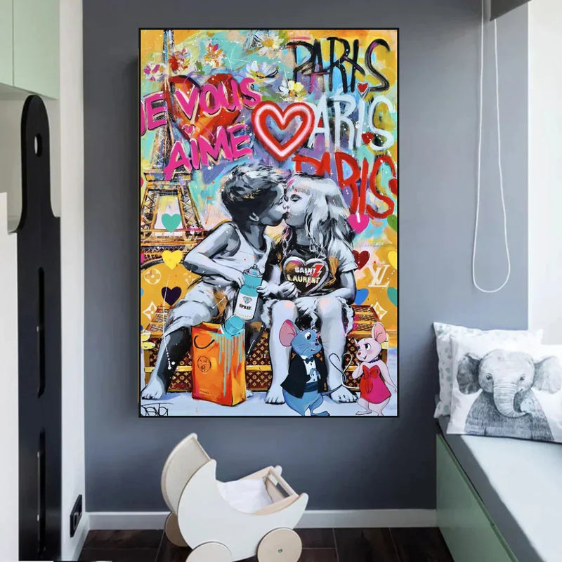 I Love You Paris Wall Art – Museum-Grade Canvas Wall Art | Mercury Interior