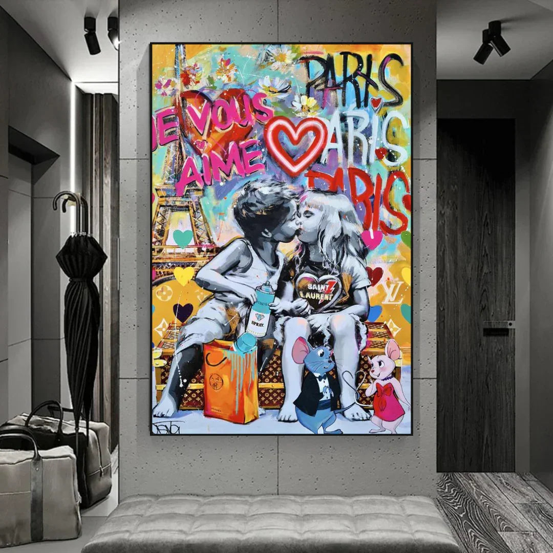 I Love You Paris Wall Art – Museum-Grade Canvas Wall Art | Mercury Interior