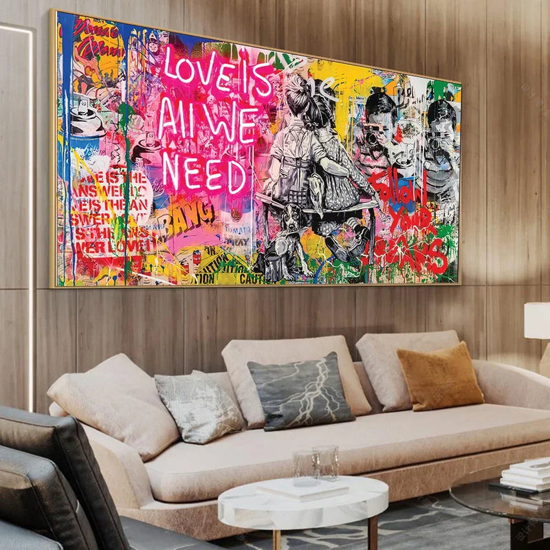 Art Love Is All We Need – Museum-Grade Canvas Wall Art | Mercury Interior