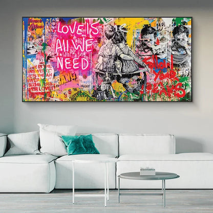 Art Love Is All We Need – Museum-Grade Canvas Wall Art | Mercury Interior