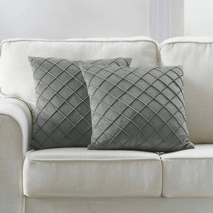 Diamond Velvet Throw Pillow Cover — Luxury Sculptured Home Decor — Mercury Interior
