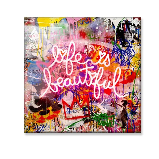 Life is Beautiful – Thought-Provoking Canvas Art | Mercury Interior