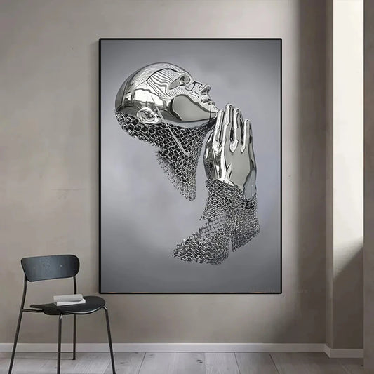 Metal Prayer – Museum-Grade Canvas Wall Art | Mercury Interior