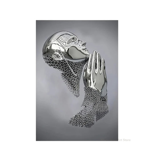 Metal Prayer – Museum-Grade Canvas Wall Art | Mercury Interior