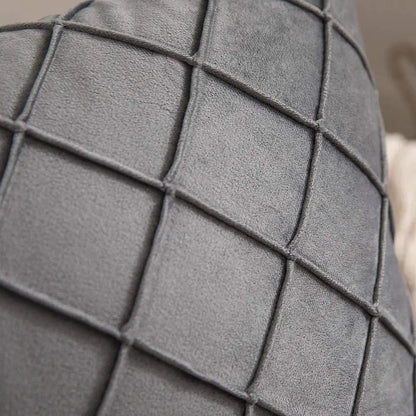 Diamond Velvet Throw Pillow Cover — Luxury Sculptured Home Decor — Mercury Interior