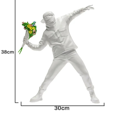 Flower Bomber Boy Statue Sculpture – Museum-Grade Artwork | Mercury Interior