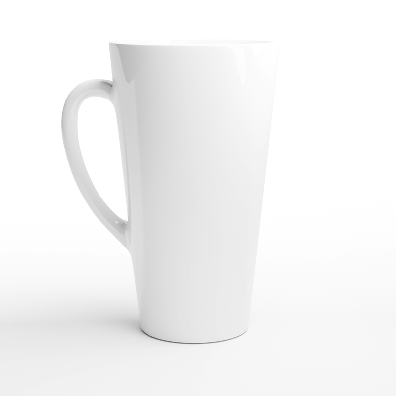 White Latte Mug — Large 17oz Ceramic Mug — Mercury Interior