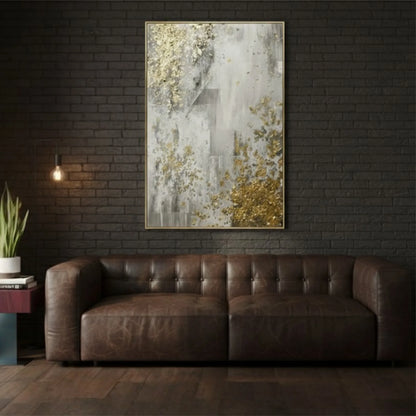 Golden Flow Art – Signature Piece | Museum-Grade Canvas Wall Art | Mercury Interior
