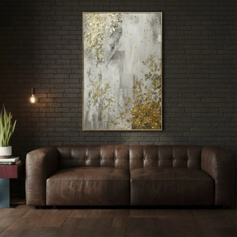 Golden Flow Art – Signature Piece | Museum-Grade Canvas Wall Art | Mercury Interior