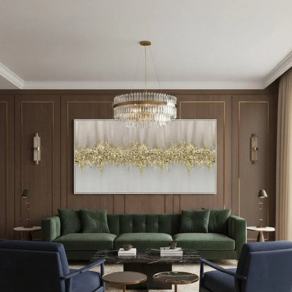 Abstract Gold Canvas Wall Art — Luxury Glam Home Decor Print — Mercury Interior
